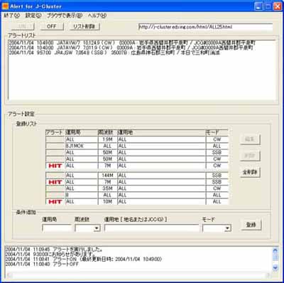 Alert for J-Cluster